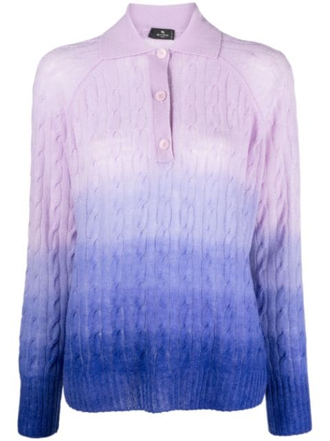 ETRO ombré-effect wool jumper