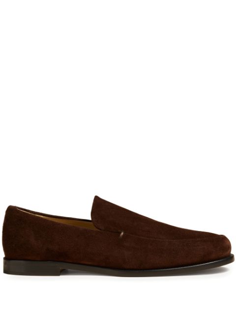 KHAITE Alessio suede loafers