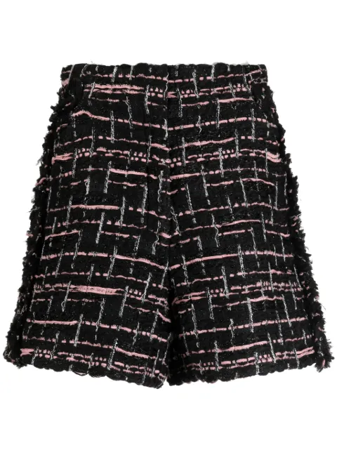 SHIATZY CHEN shorts de tweed con tiro alto