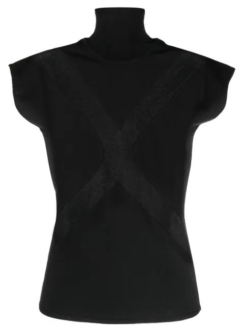 Genny X panel-detail high-neck top