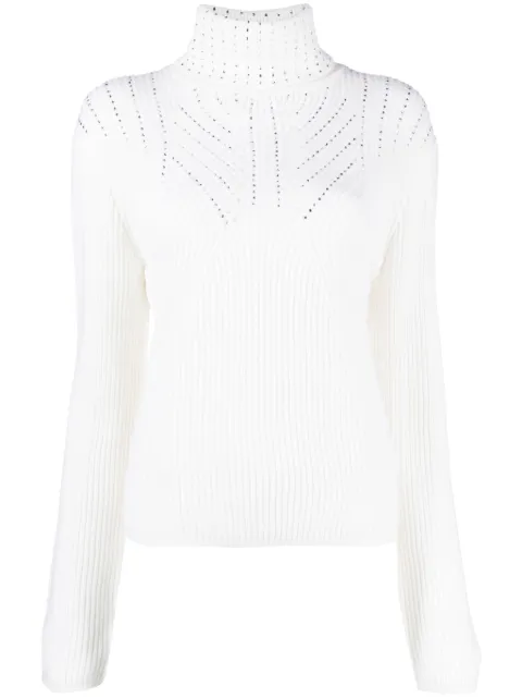 Genny stud-embellished wool jumper 