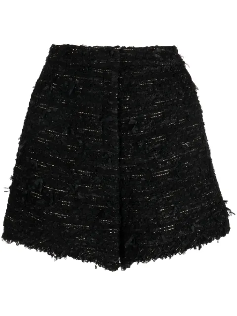 SHIATZY CHEN shorts de tweed con tiro alto
