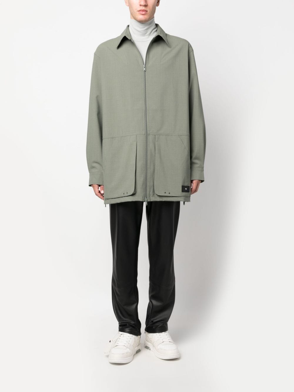 Y-3 Shirtjack met rits - Groen