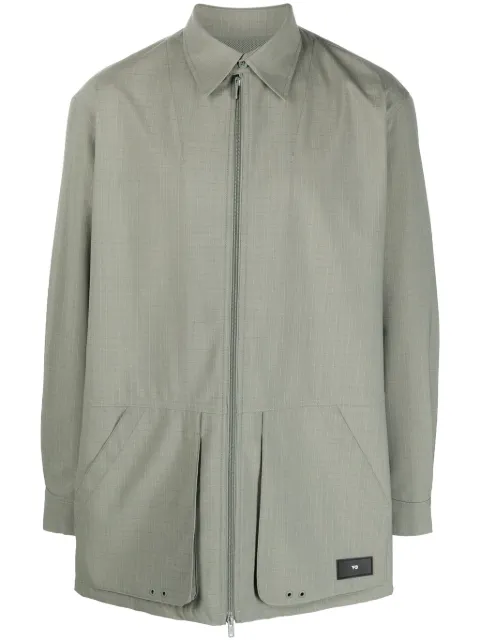 Y-3 Ripstop-Hemdjacke mit Reißverschluss