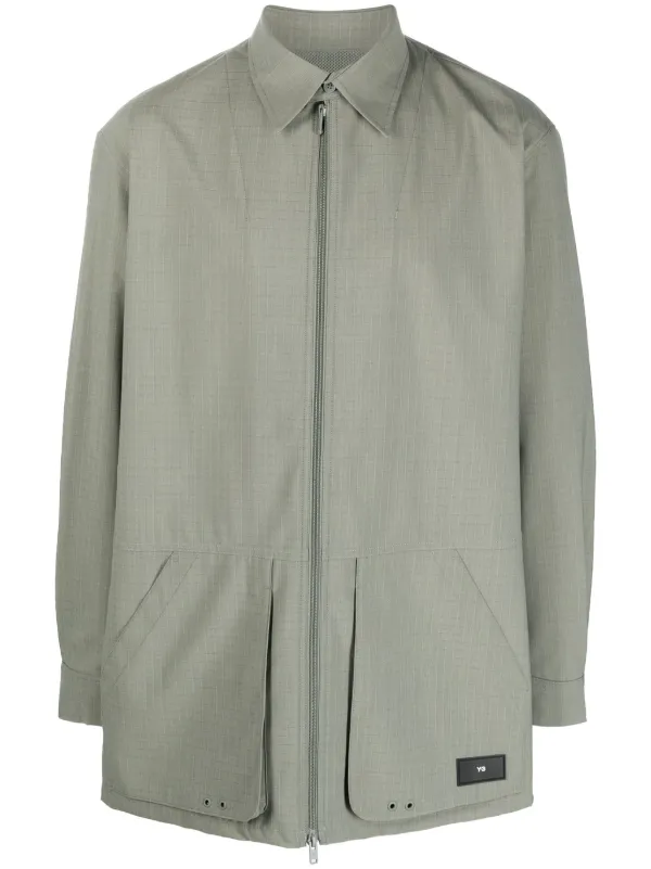 Zip up outlet overshirt