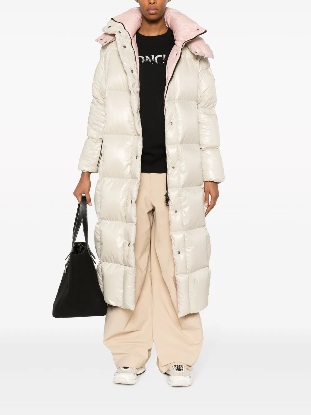 Moncler Gewatteerde jas Beige