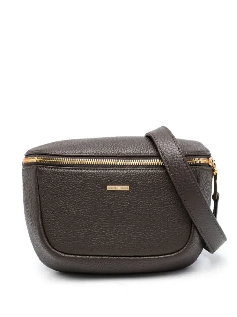 Emporio Armani sac banane en cuir à plaque logo