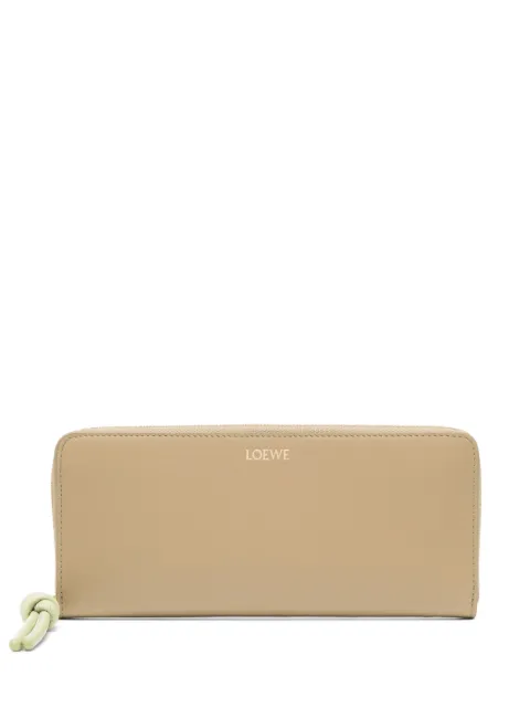 LOEWE Knot zip-up leather wallet