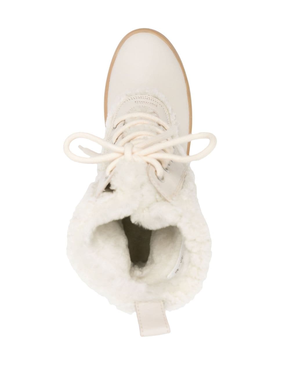 Shop Mackage Hero Shearling-lined Boots In White
