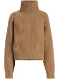KHAITE Lanzino funnel-neck cashmere jumper - Brown