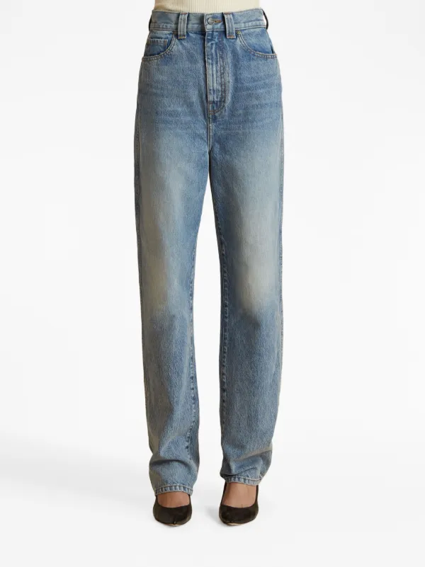 KHAITE Albi high-rise straight-leg jeans | THE OUTNET
