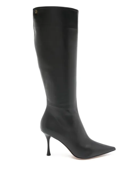 Gianvito Rossi pointed-toe leather knee boots