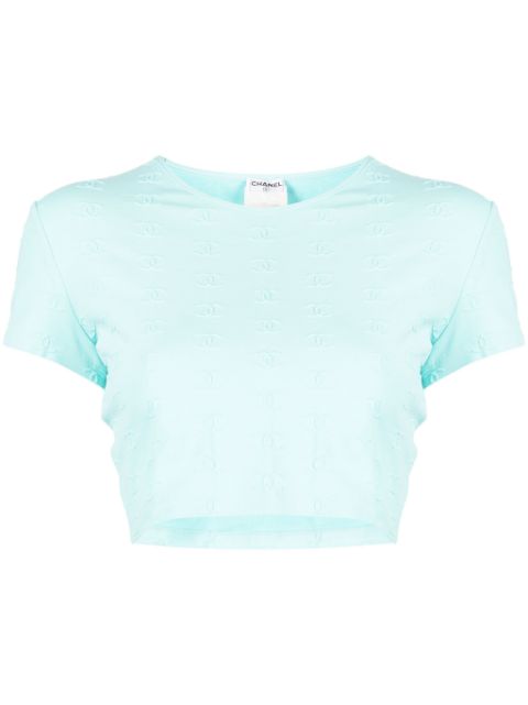 HOT SALE CHANEL 1997 CC cropped T-shirt Women