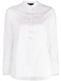 SHIATZY CHEN band-collar poplin shirt - White