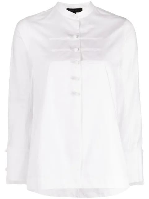 SHIATZY CHEN camisa de popelina con cuello mao