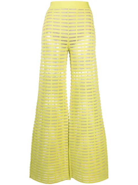 Genny semi-sheer flared trousers