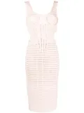 Genny scoop-neck cut-out detailing dress - Pink