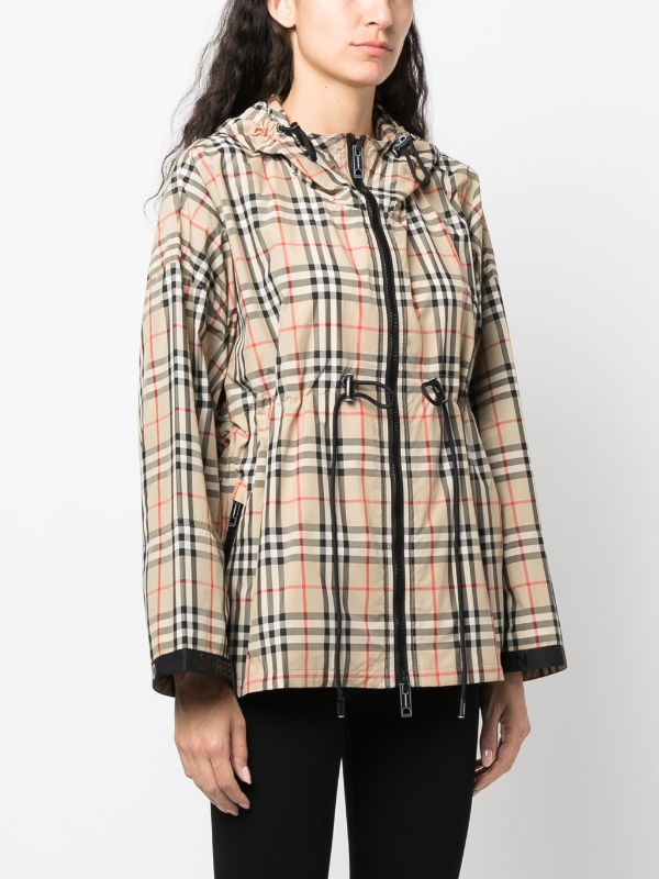 Burberry plaid women's outlet jacket