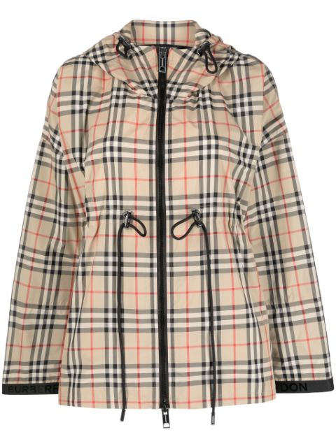 Burberry plaid-check hooded jacket