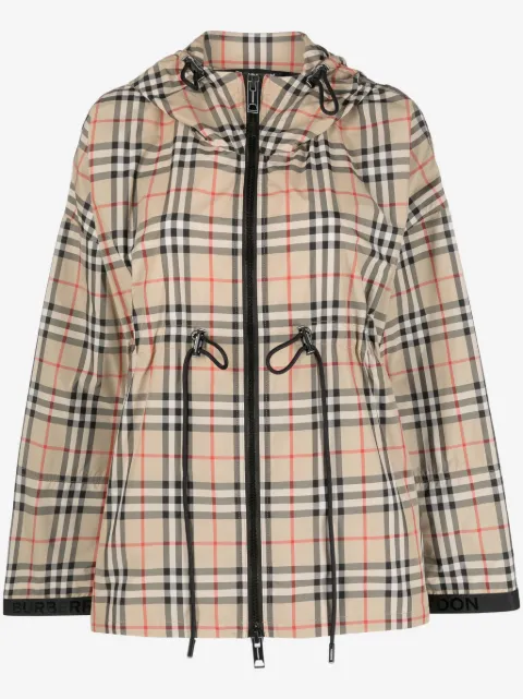 Burberry plaid-check hooded jacket