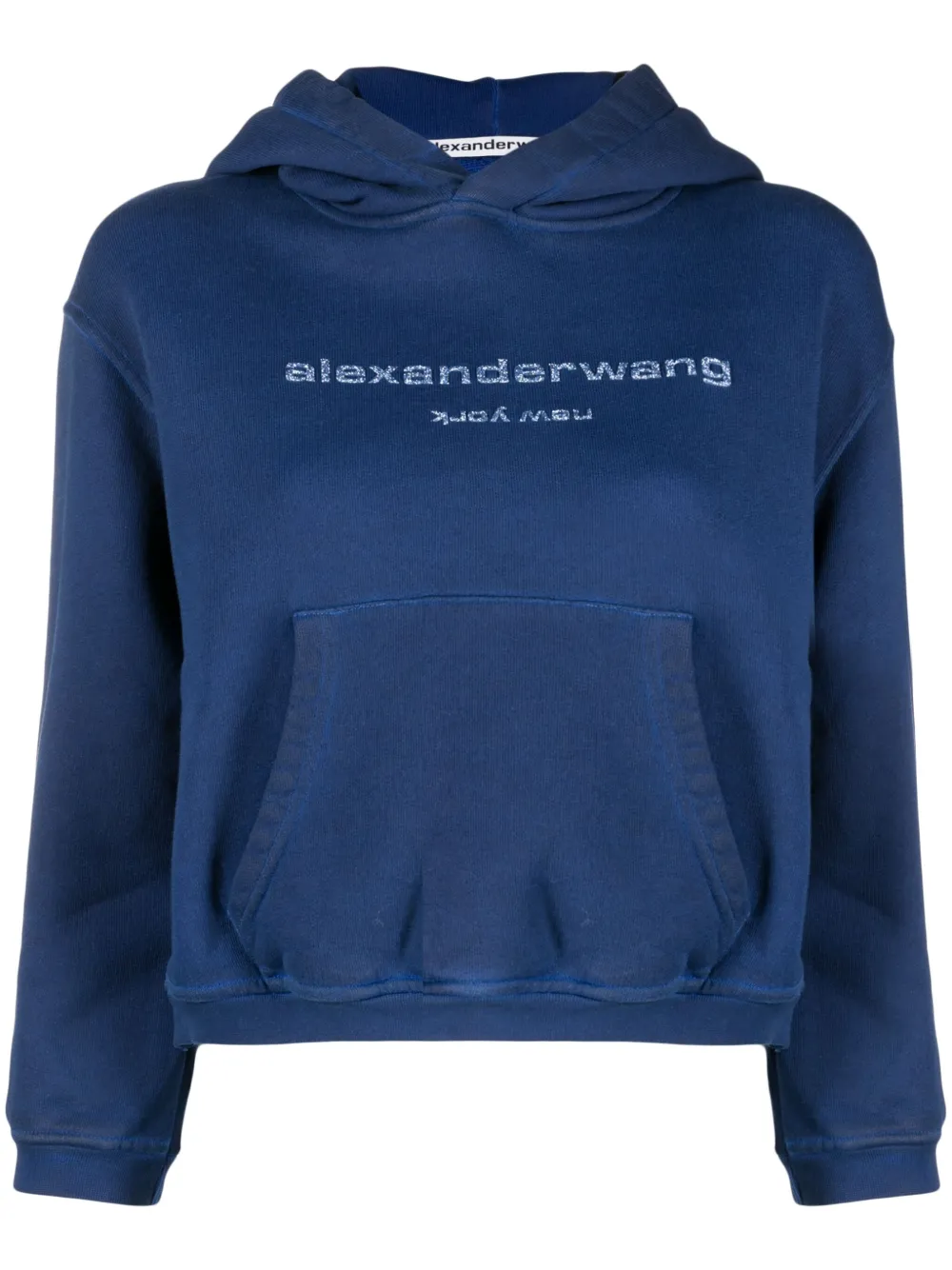 Cheap Alexander Wang logo-embossed cotton hoodie Women