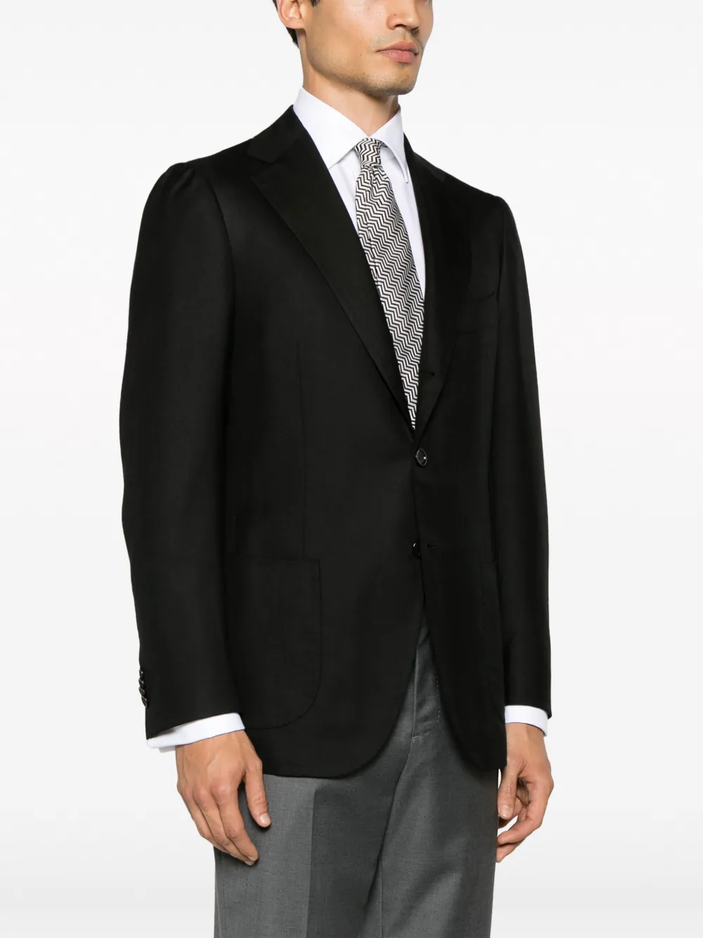 Shop Cesare Attolini Single-breasted Cashmere Blazer In Black