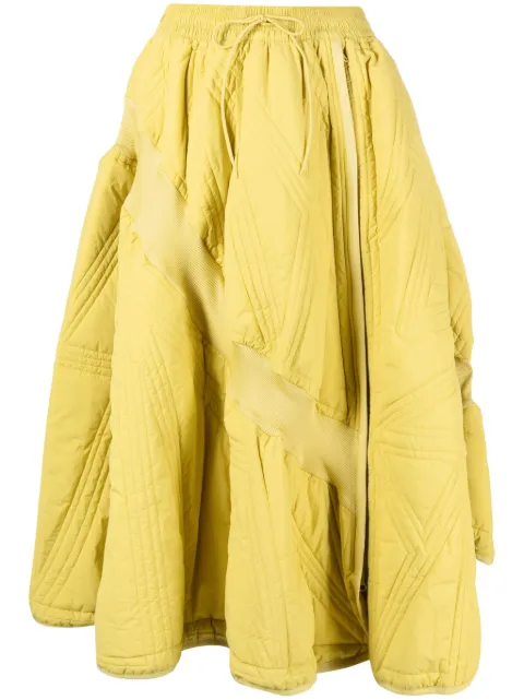 Y-3 insulated quilted midi skirt 