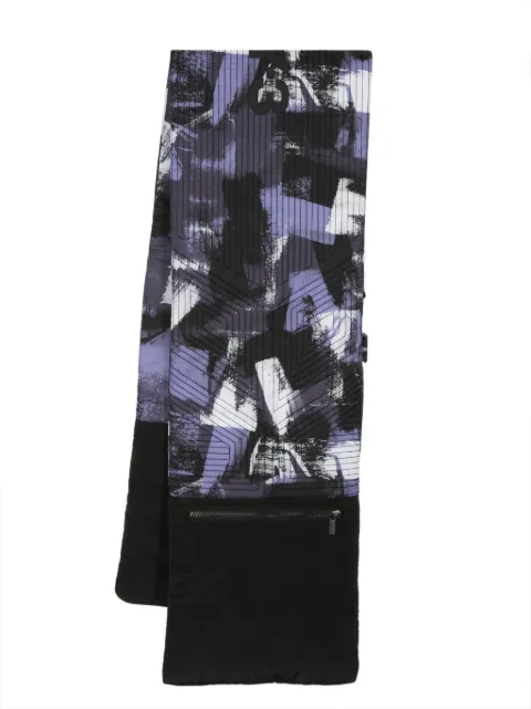 Y-3 abstract-print quilted scarf