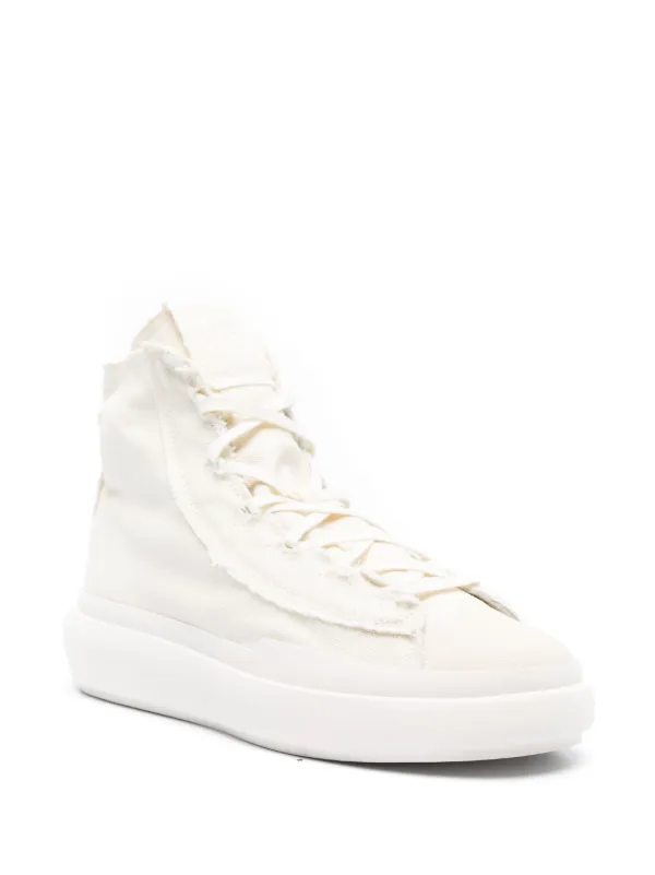 Y-3 Nizza Distressed high-top Sneakers - Farfetch