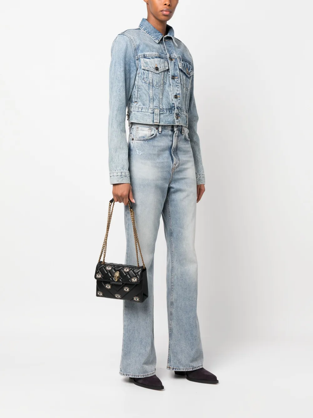 Kurt Geiger London Kensington Eye leren crossbodytas - Zwart