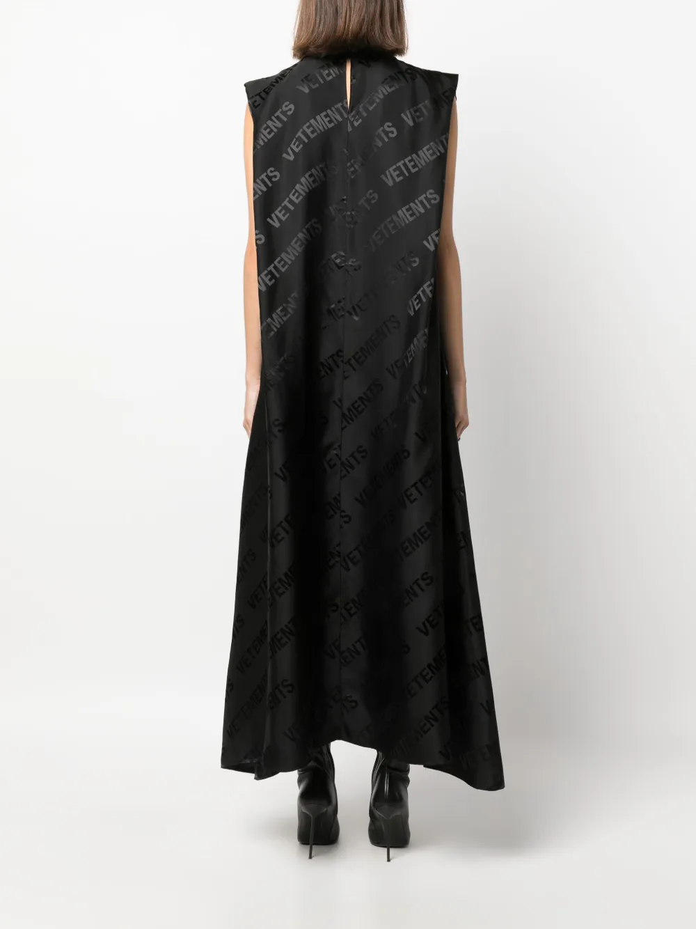 VETEMENTS Jurk met logoprint Zwart