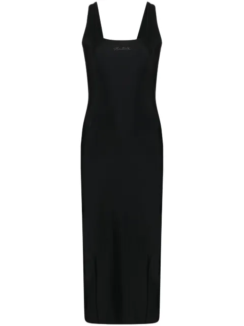 ROTATE BIRGER CHRISTENSEN vestido midi con logo y detalles de cristal