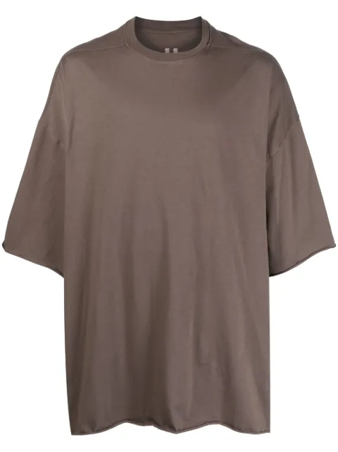 Rick Owens round-neck unfinished cotton T-shirt 