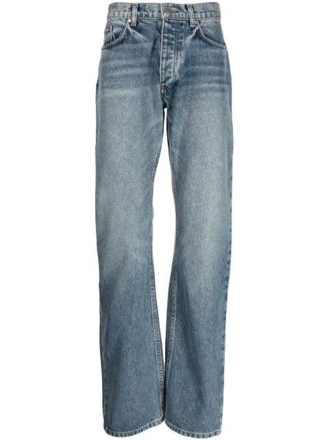 Bally logo-patch cotton straight-leg jeans 