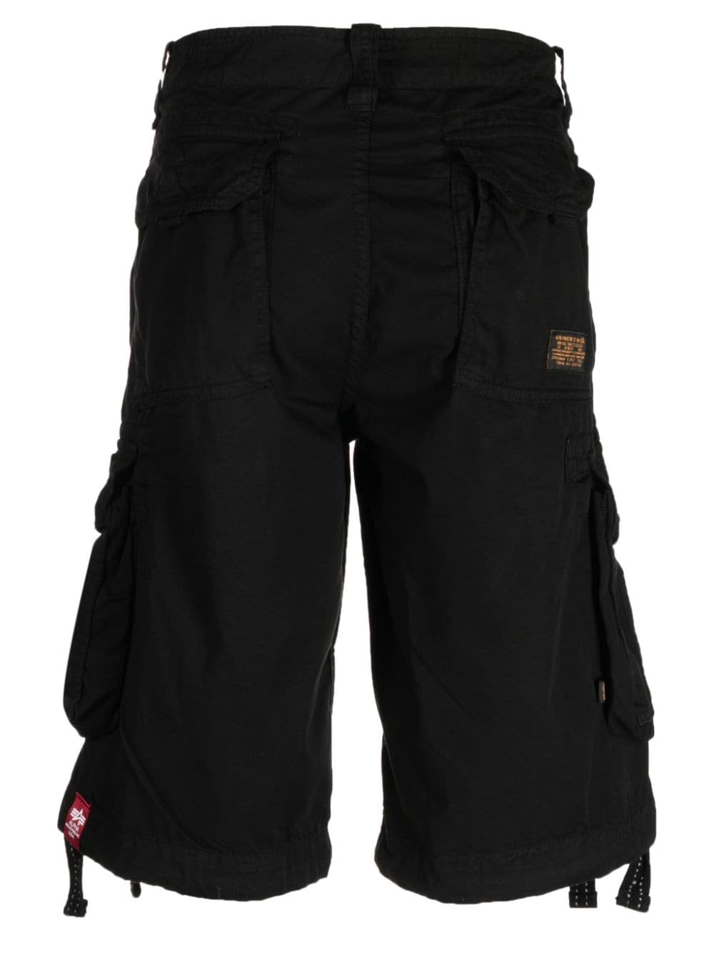 Shop Alpha Industries Cargo-style Cotton Shorts In Black