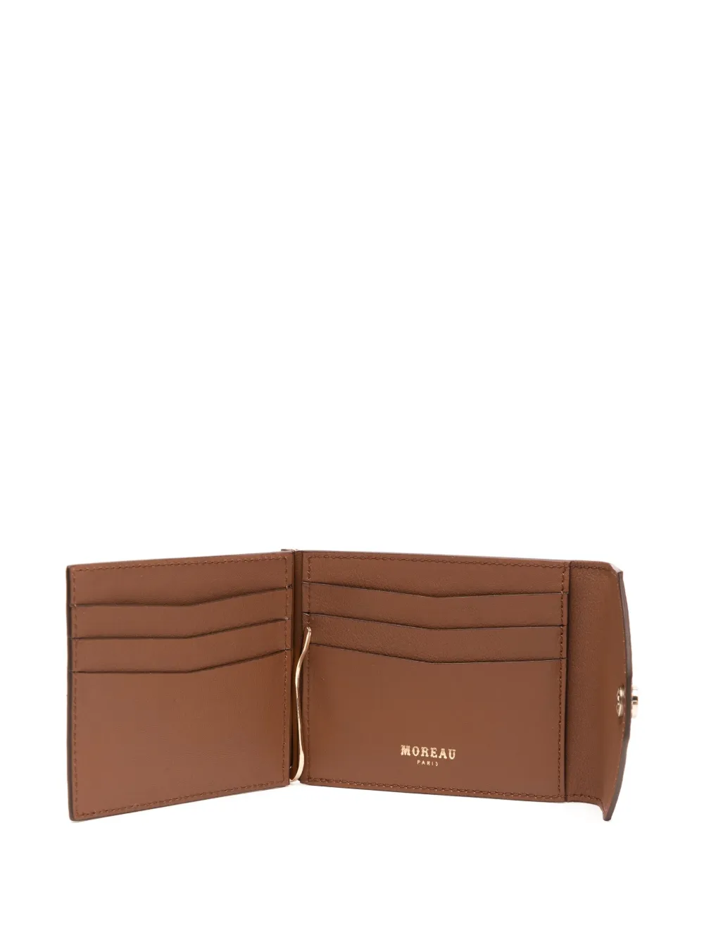 Moreau Press-stud Fastening Cardholder In Brown