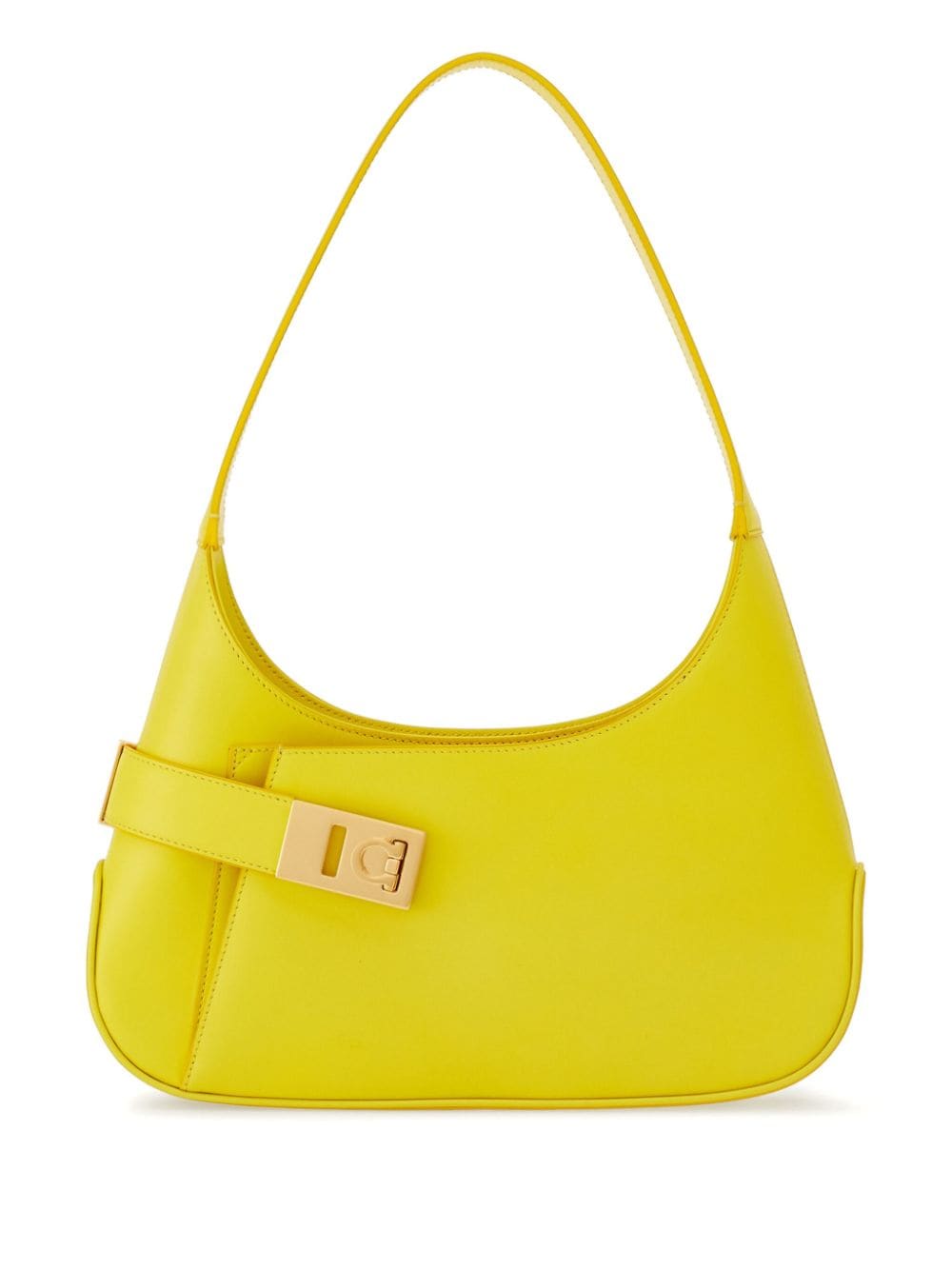 Ferragamo Medium Hobo Leather Shoulder Bag In Yellow