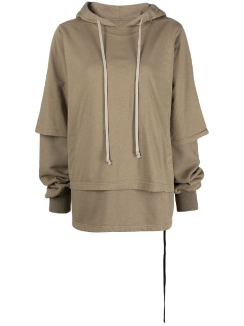 Rick Owens DRKSHDW hoodie en coton à design superposé 