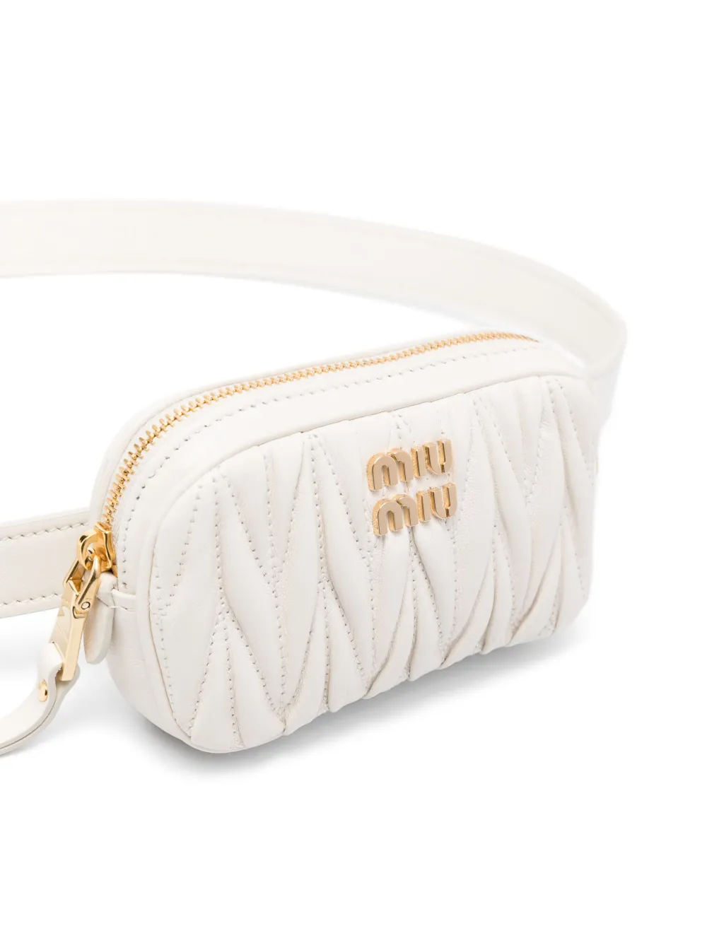 Fake Miu Miu pouch-detailed leather belt Women