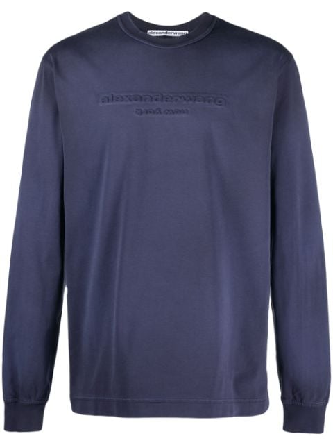 Alexander Wang logo-embossed cotton sweatshirt