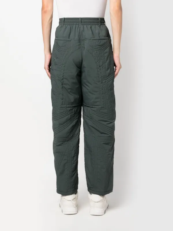 人気No.1 Quilted Y-3 drawstring-waist FARFETCH | Green | Trousers パンツ