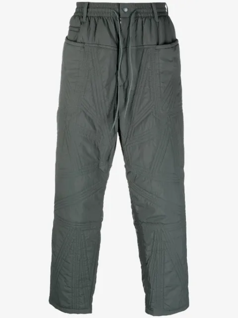 Y-3 quilted drawstring-waist trousers