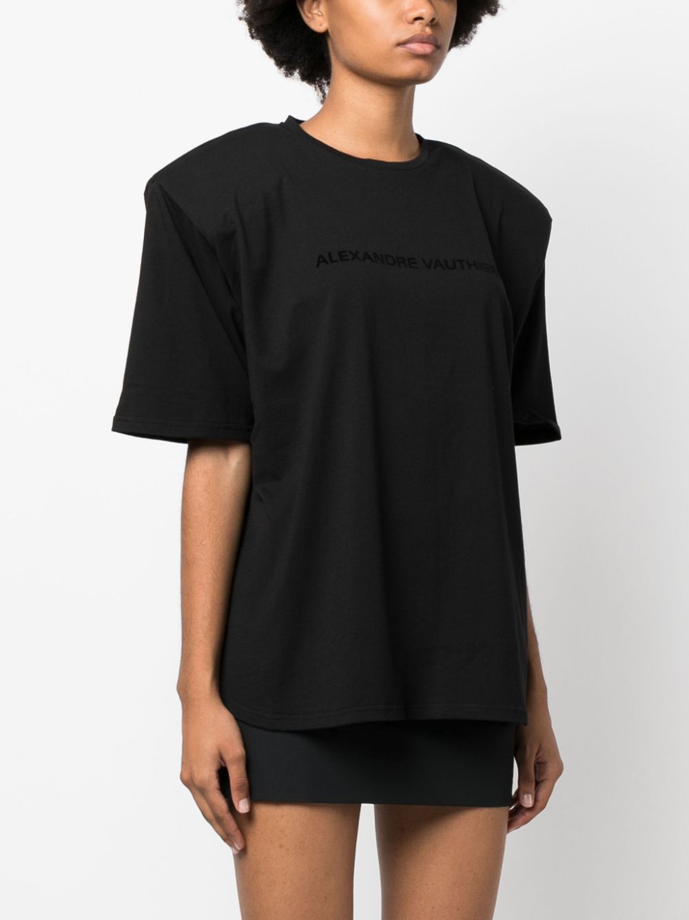 Alexandre Vauthier T-shirt met schouderpads Zwart