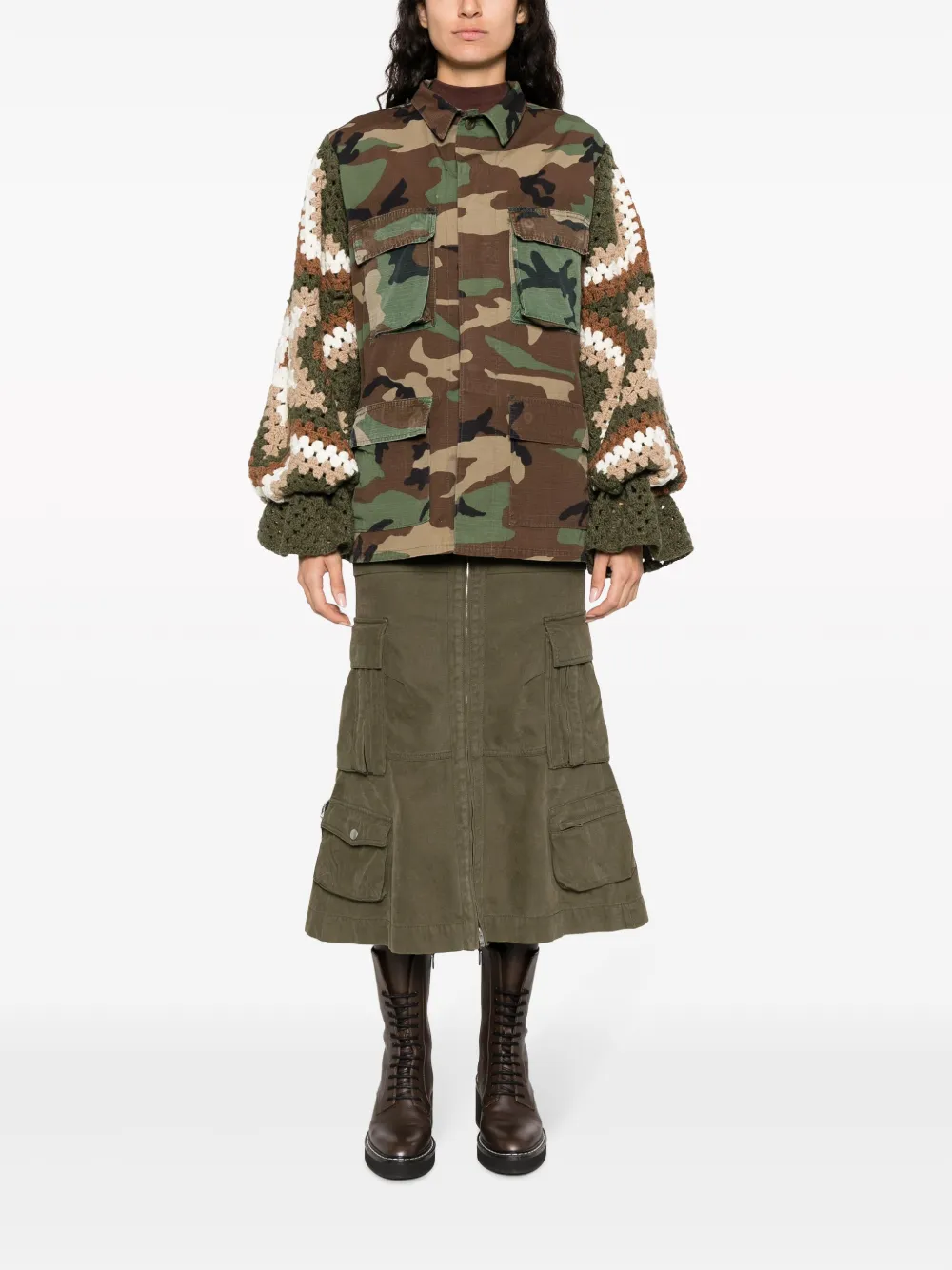 TU LIZE' Jack met camouflageprint - Groen