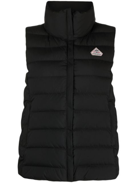 Spoutnic logo-patch quilted down gilet