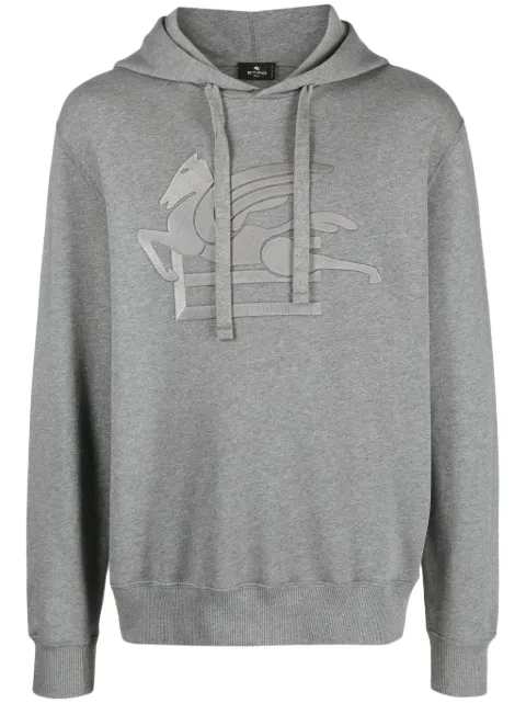 ETRO logo-stamp cotton hoodie