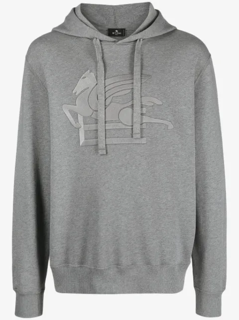 ETRO logo-stamp cotton hoodie