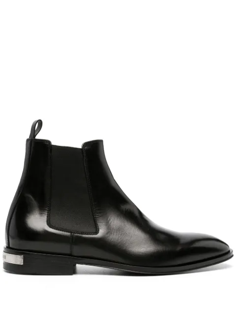 Roberto Cavalli logo-engraved leather boots