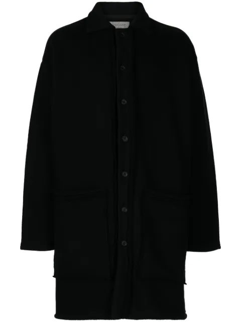 Yohji Yamamoto cárdigan tejido con bordes sin rematar
