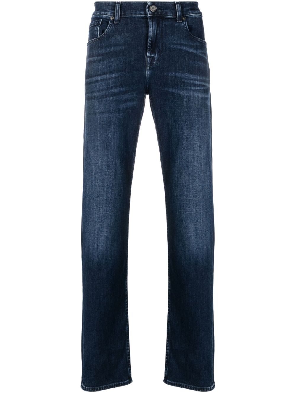 7 For All Mankind Slimmy Lukewarm Jeans In Dark Blue